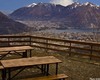 La terrazza con lo splendido panorama su Lecco