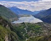 Veduta sul lago di Mezzola dal sentiero da Novate all'Osteria Alpina