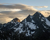 Vista del tramonto, dal rifugio Brunone, sulle vette del Diavolo e Diavolino