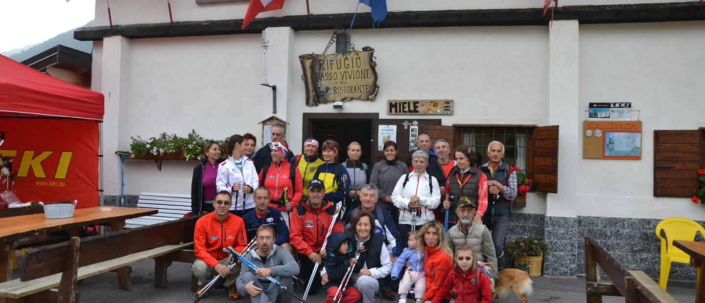 escursionisti al rifugio Vivione