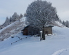 ritratto innevato del rifugio medelet