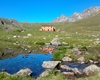 Vista dal lago di mezzo del Rifugio Viola.