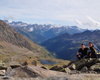 Poanorama dalla cima Gavia,strada prov. lago nero,guppo Adamello sullo sfondo.
