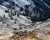 Panorama dall'alto con prima nevicata autunnale