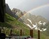 Arcobaleno visto dalla terrazza del rifugio