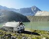 vista del rifugio con lago Venerocolo